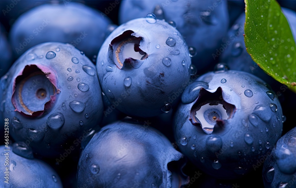Wet Blueberry fruit. Wet Blueberry fruit.
