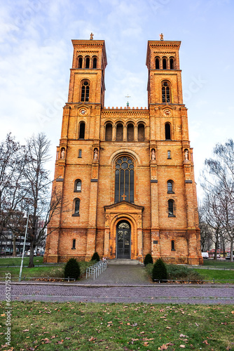 Protestant Church of St. Thomas (Thomaskirche, 1865-1869) was the largest church in Berlin before the construction of the Berliner Dom. Berlin, Germany.
