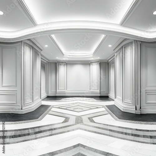 panoramic white background from marble stone texture for design