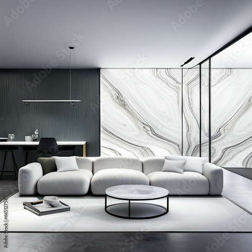 panoramic white background from marble stone texture for design