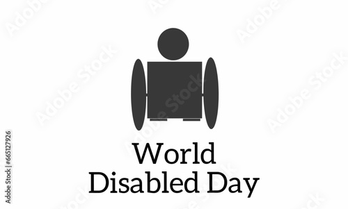 Vector graphic of world disabled day for world disabled day celebration. flat design. Line art design. flyer design. flat illustration. Banner design.  December .
