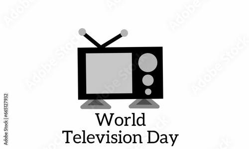 Vector graphic of world television day for world television day celebration. flat design. Line art design. flyer design. flat illustration. Banner design.  December .
