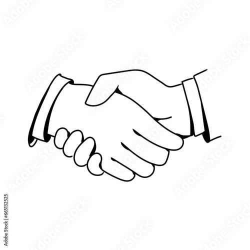 Successful Business Dealing Handdrawn Icon