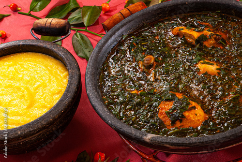 Typical food from Minas Gerais: Chicken with Ora Pro Nobis