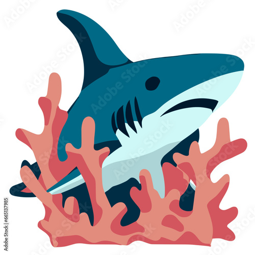 Shark in Coral