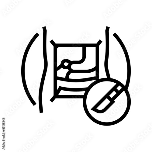 abdominal surgery gastroenterologist line icon vector. abdominal surgery gastroenterologist sign. isolated contour symbol black illustration