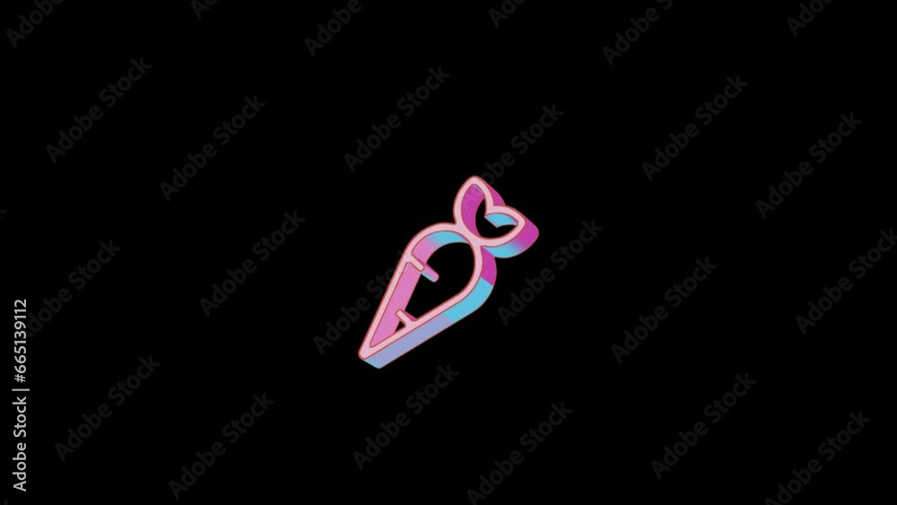 Bright carrot icon is jumping merrily. Retro style. Alpha channel black. Looped from frame 120 to 240, Alpha BW at the end Bright carrot icon is jumping merrily. Retro style. Alpha channel black. Looped from frame 120 to 240, Alpha BW at the end