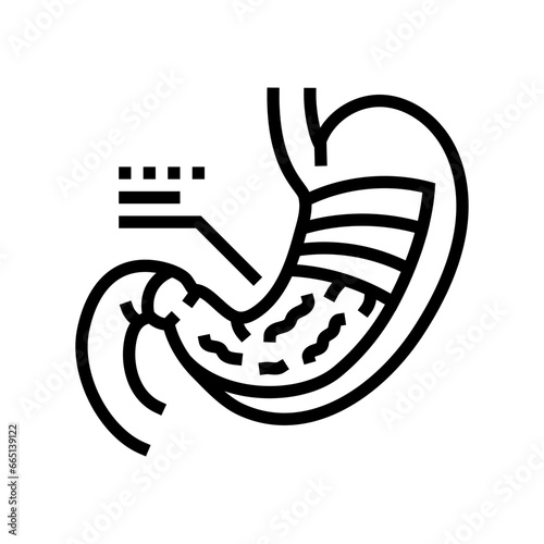 stomach anatomy gastroenterologist line icon vector. stomach anatomy gastroenterologist sign. isolated contour symbol black illustration