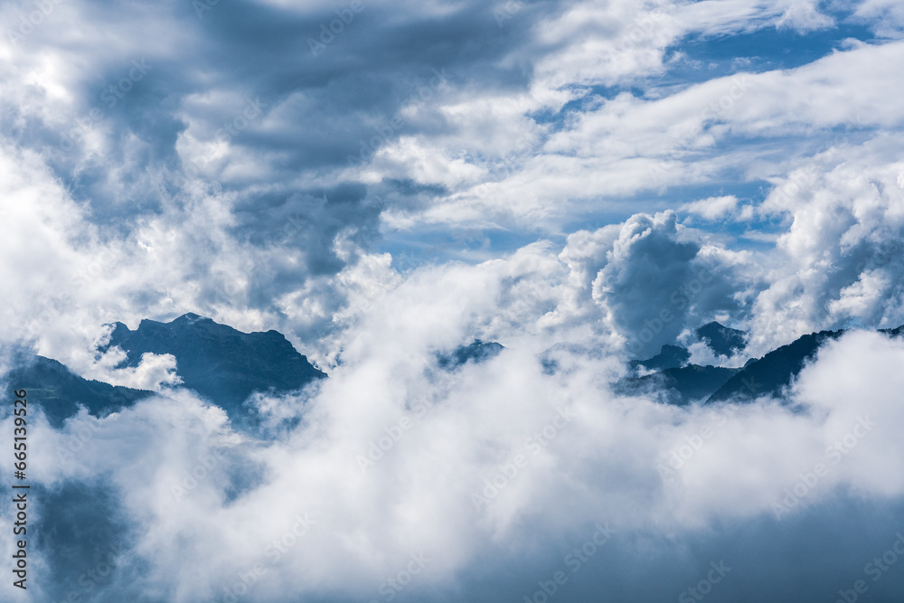 Panoramic view of the mountains at Lake Lucerne in Switzerland. Panoramic view of the mountains at Lake Lucerne in Switzerland.