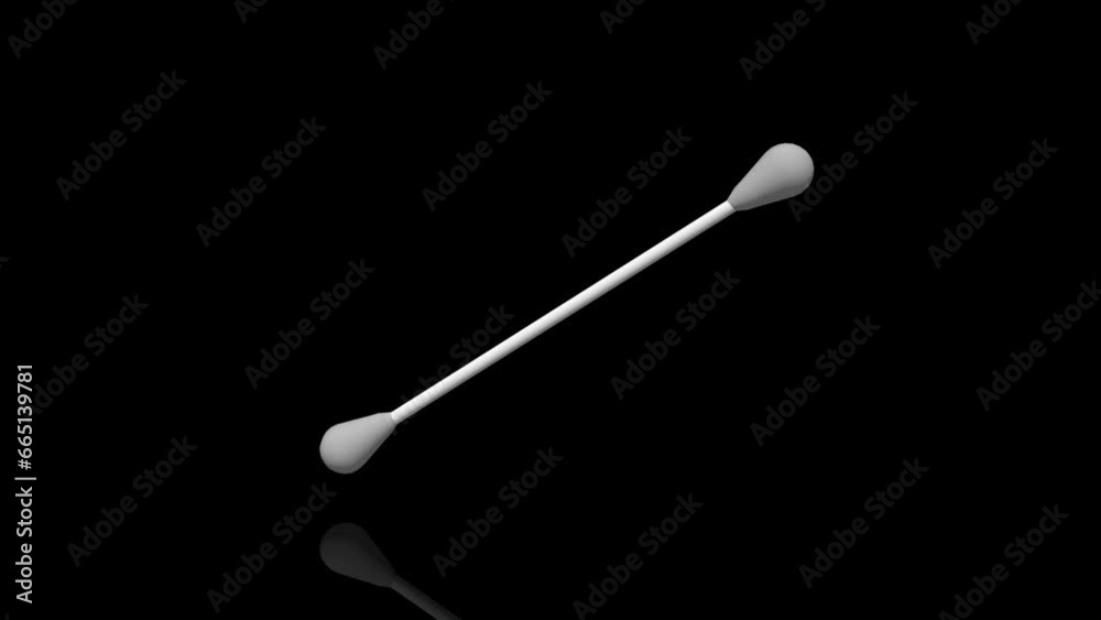 Cotton Bud turns on itself - loop animation Cotton Bud turns on itself - loop animation