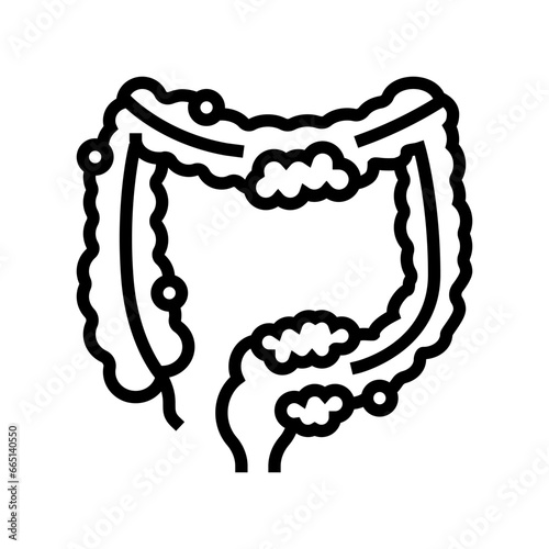 crohn disease gastroenterologist line icon vector. crohn disease gastroenterologist sign. isolated contour symbol black illustration