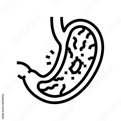 gastric ulcer gastroenterologist line icon vector. gastric ulcer gastroenterologist sign. isolated contour symbol black illustration