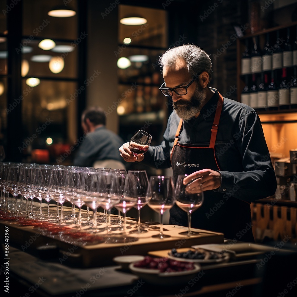 Master Craftsman at Work in the Wine Cellar