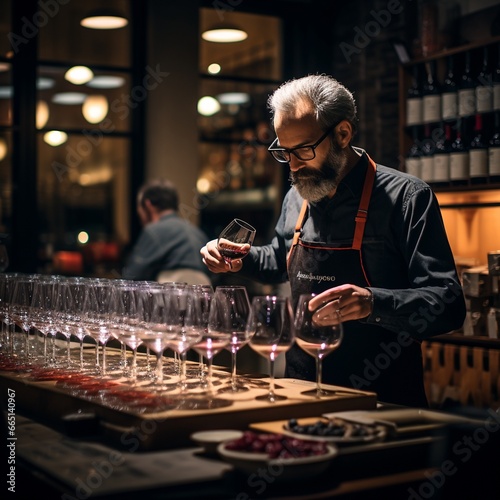 Master Craftsman at Work in the Wine Cellar
