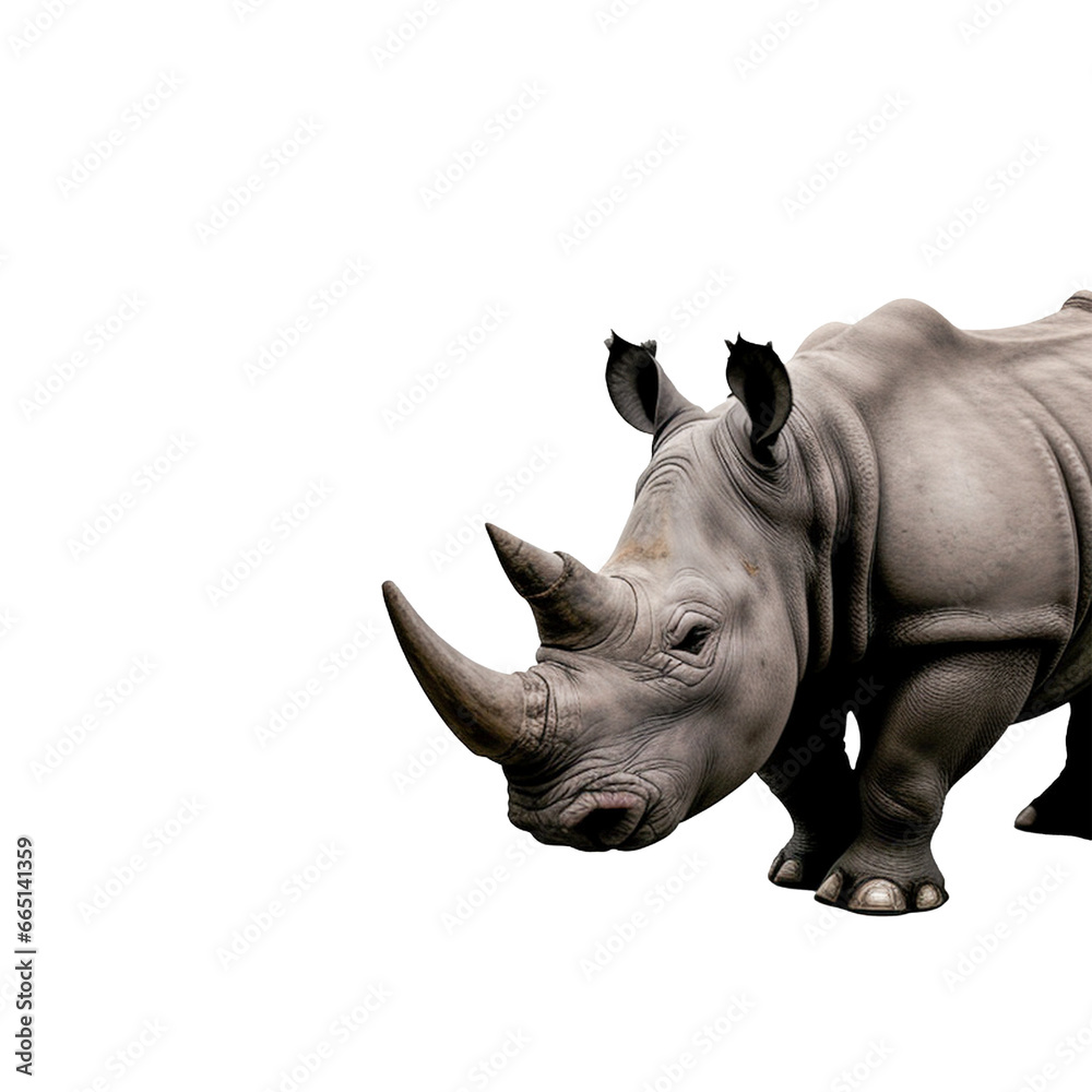 Obraz premium rhino isolated on white background