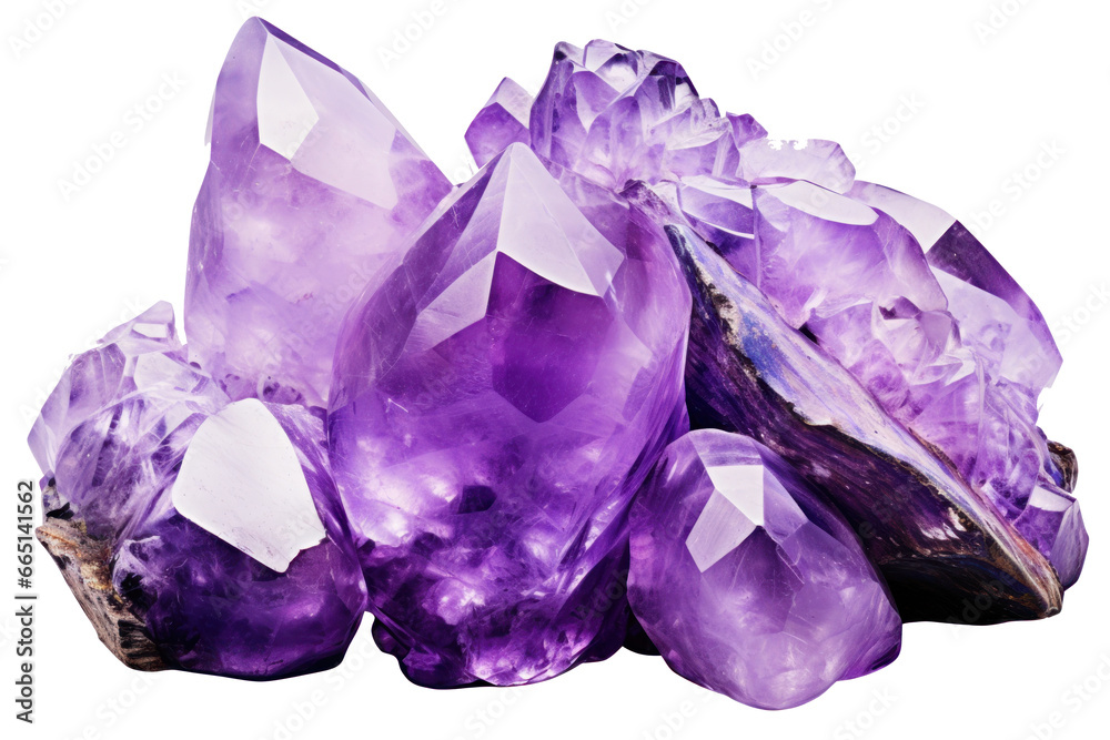 amethyst is gemstone, png file on transparent background with shadow