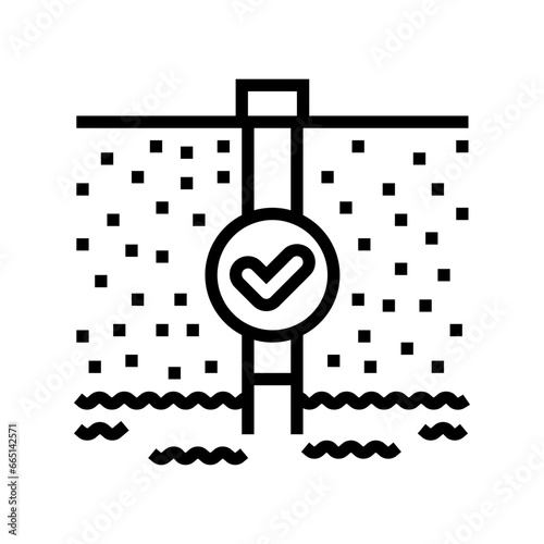 contaminant detection hydrogeologist line icon vector. contaminant detection hydrogeologist sign. isolated contour symbol black illustration