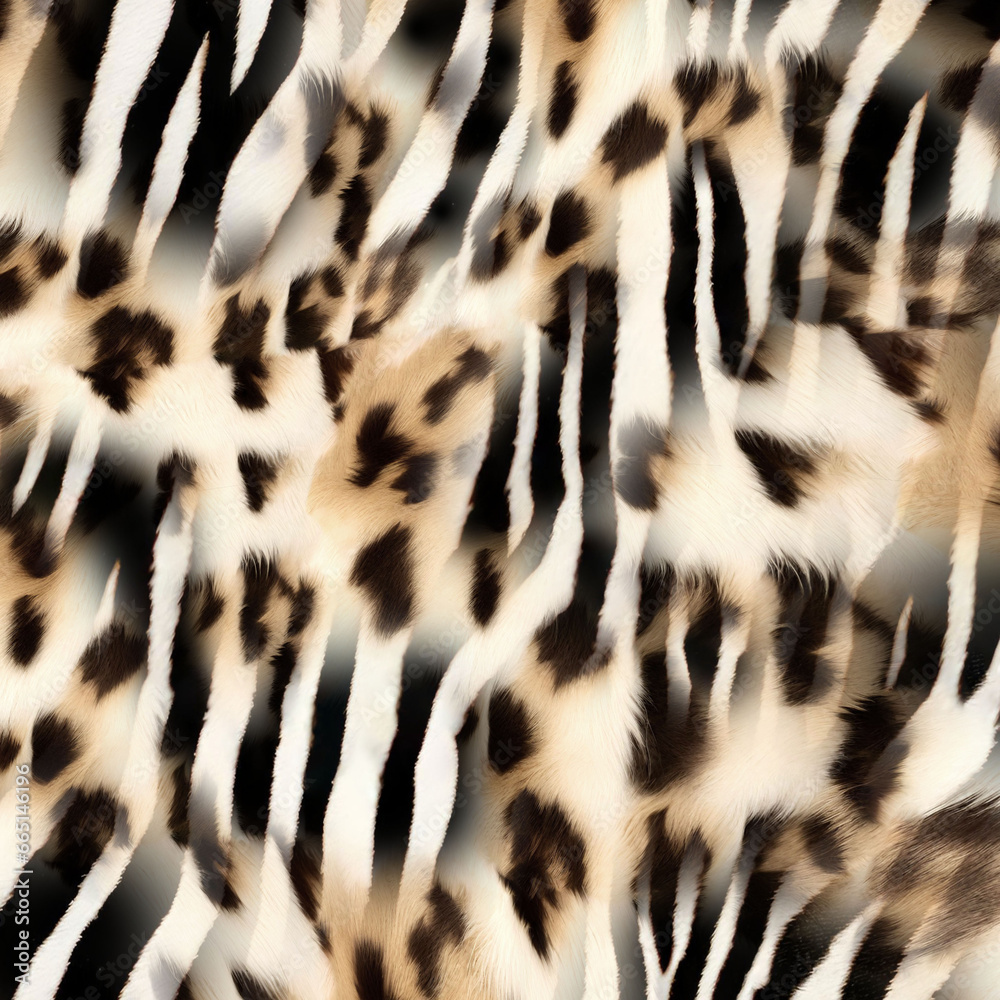 Mixed animal pattern, zebra and leopard pattern, animal fur. Mixed animal pattern, zebra and leopard pattern, animal fur.