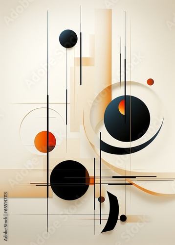Wall poster print template. Abstract painting art. Hand drawn by dry brush of paint background texture. Artistic pattern. Style of minimalist line drawings, simplified forms and shapes. photo
