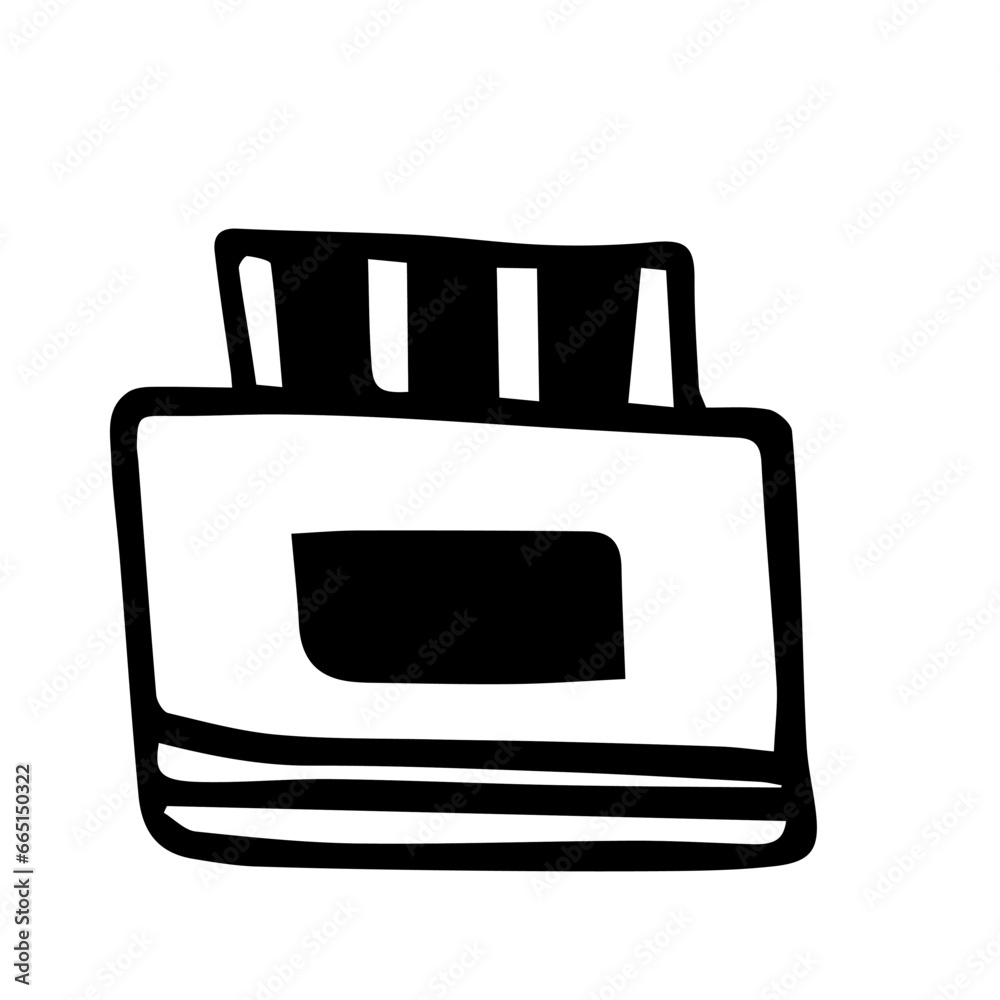 Single element doodle illustration of a perfume bottle