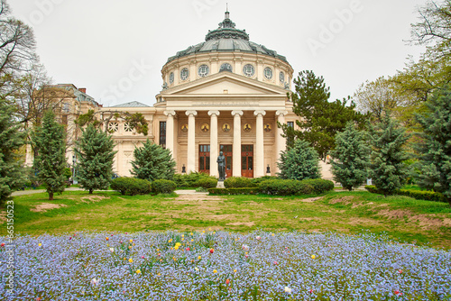 The Romanian Athenaeum in Bucharest in the spring 3