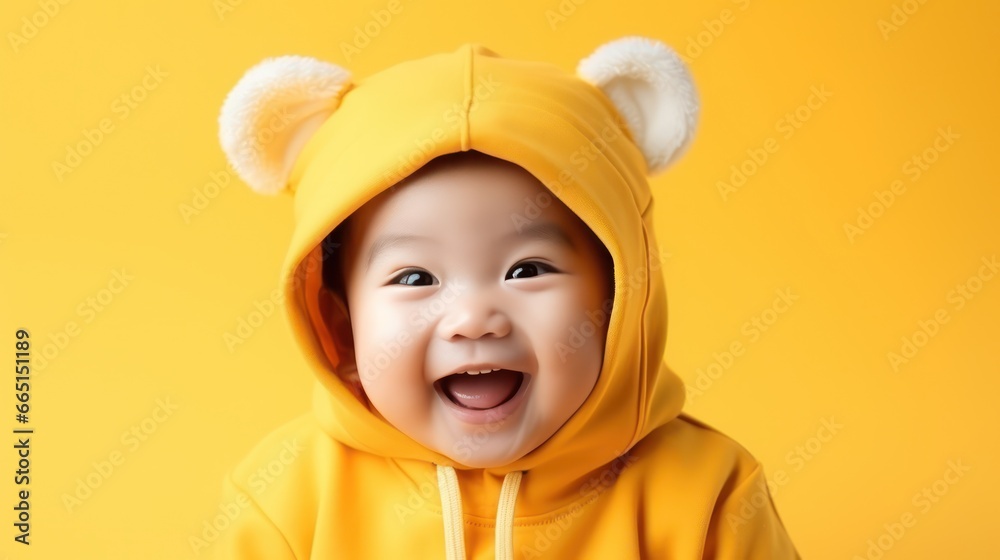 Happy asian baby