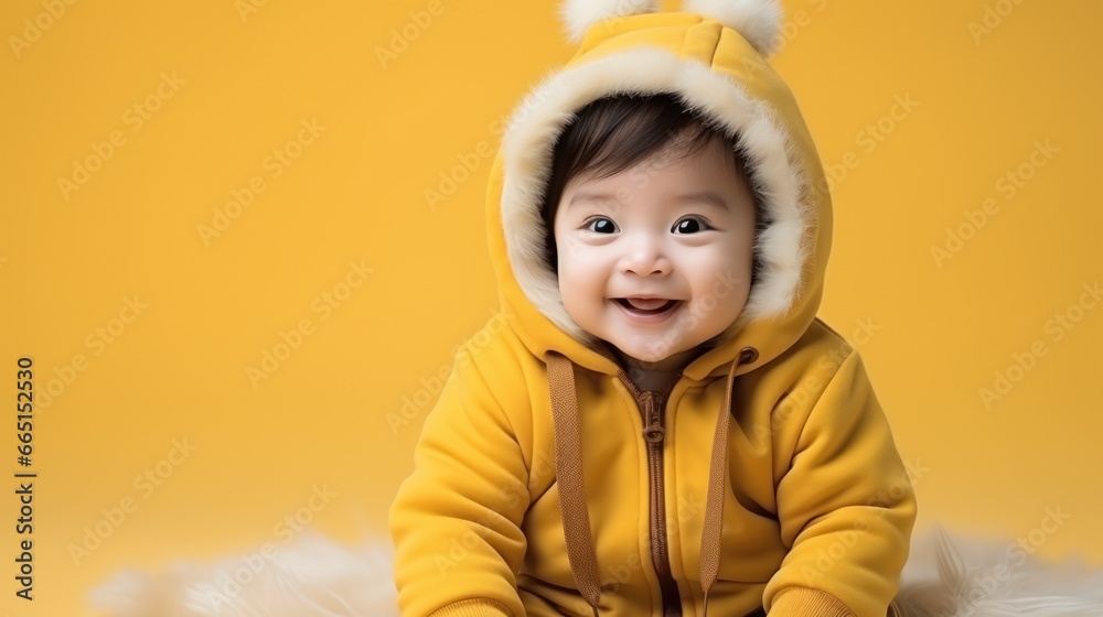 Happy asian baby