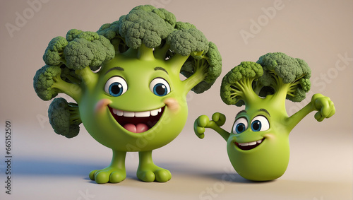cute cartoon vegetable broccoli