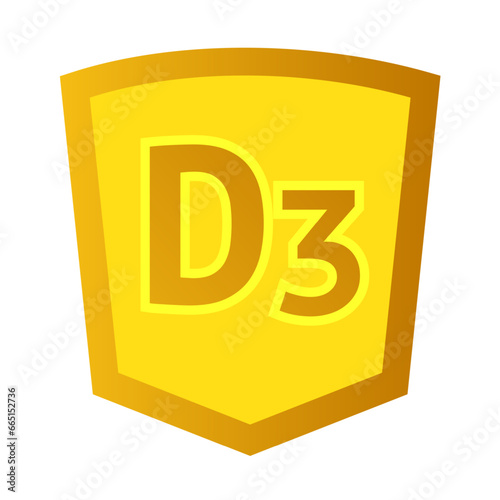Vitamin D3 vector isolated on white background 10 eps