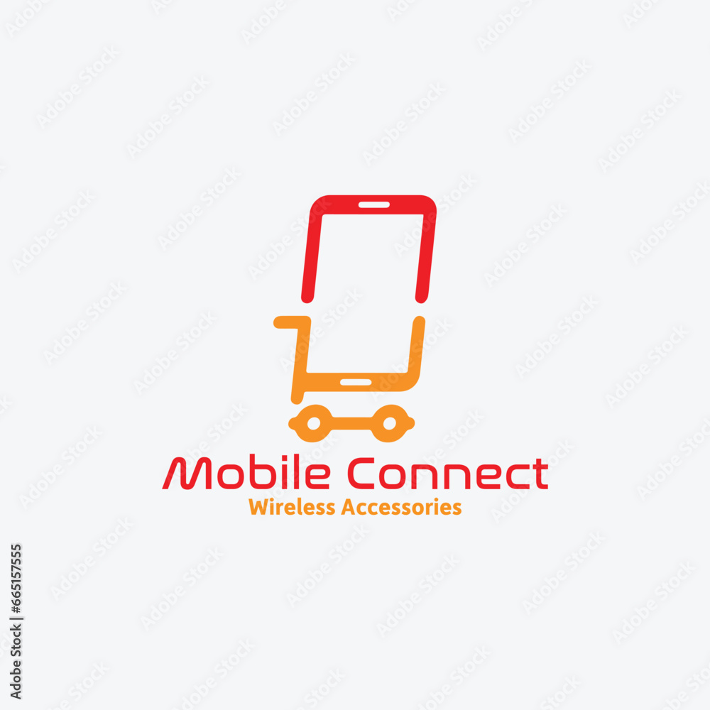 mobile accessories store and repair store logo design vector format Stock Vector Adobe Stock