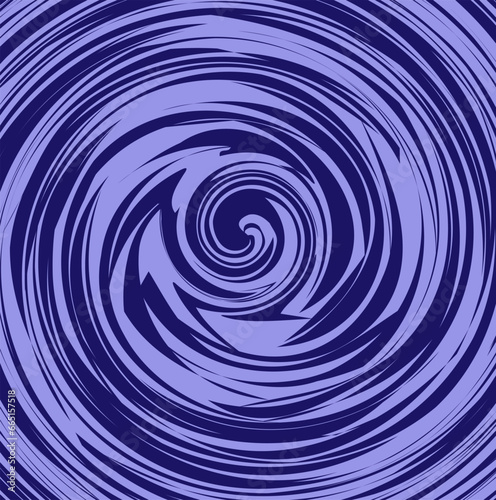 Vector abstract illustration in the form of a spiral on a blue background