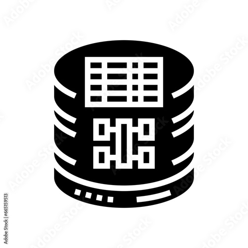 sql query database glyph icon vector. sql query database sign. isolated symbol illustration