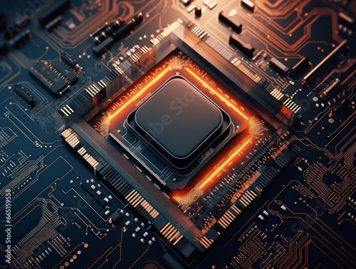  cpu and circuit board background 