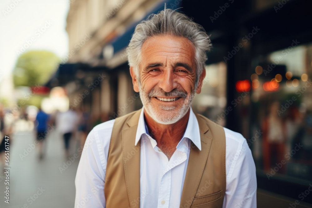 Portrait of a senior businessman in the city Portrait of a senior businessman in the city