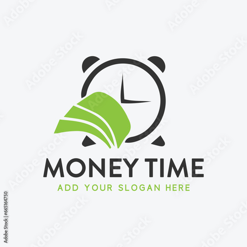 investment money time logo design vector