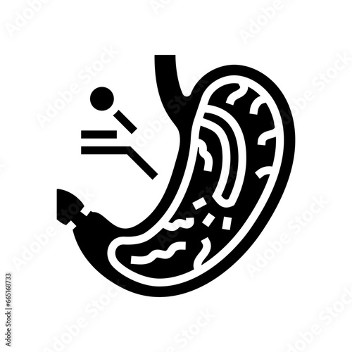 gastroscopy procedure gastroenterologist glyph icon vector. gastroscopy procedure gastroenterologist sign. isolated symbol illustration
