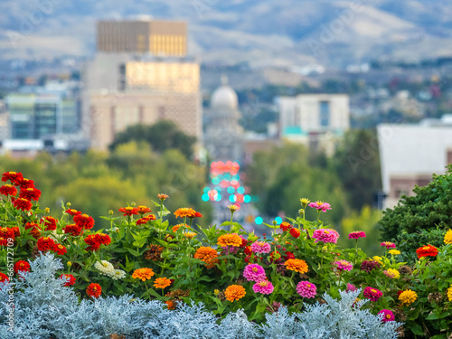 Morning view of downtown of Boise Idaho photo