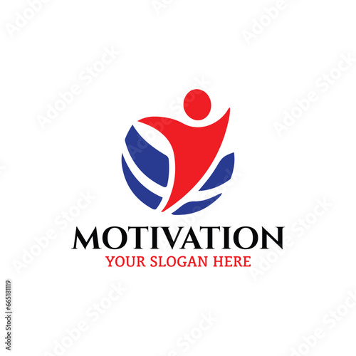 motivation logo design vector