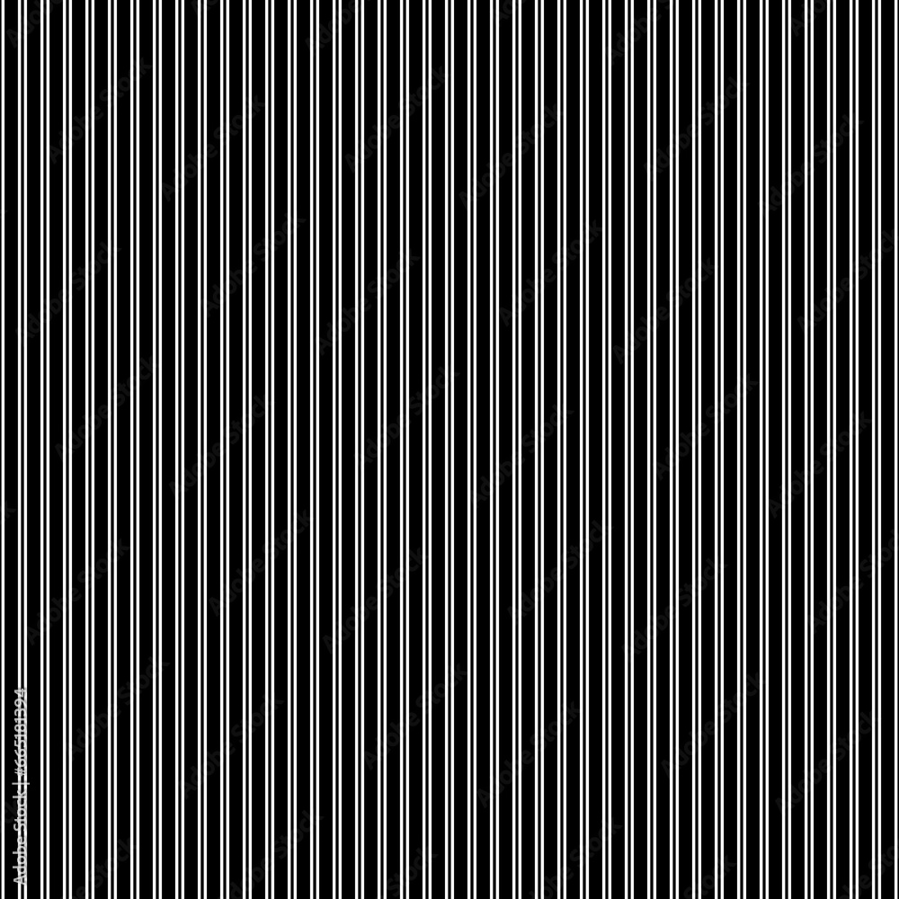 Seamless pattern with symmetric geometric ornament. Black vertical stripes abstract on white background. Lines wallpaper. Digital paper for scrapbook, textile print, page fill. Vector art illustration Seamless pattern with symmetric geometric ornament. Black vertical stripes abstract on white background. Lines wallpaper. Digital paper for scrapbook, textile print, page fill. Vector art illustration