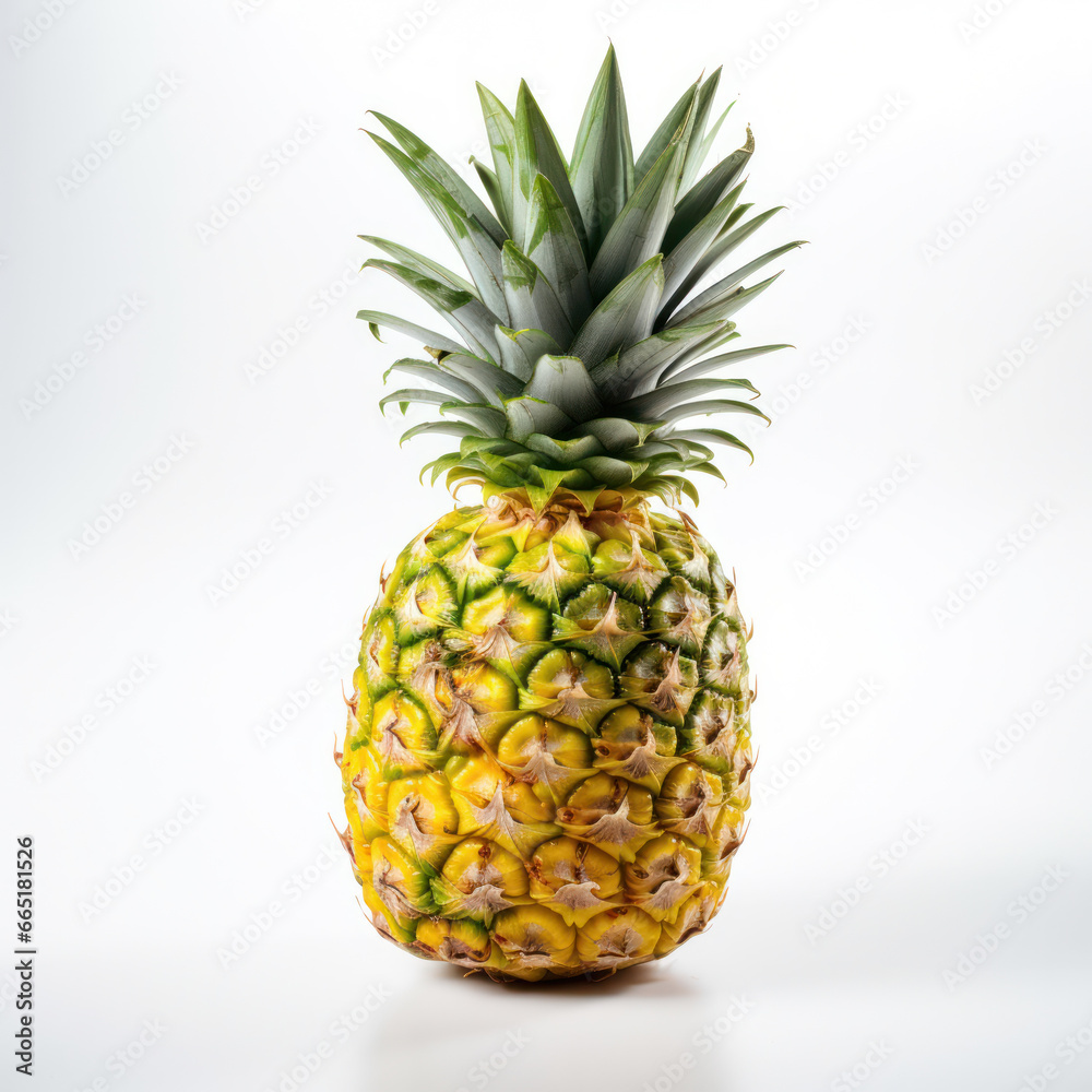 Pineapple Studio Shot Isolated on Clear Background, Food Photography, Generative AI Pineapple Studio Shot Isolated on Clear Background, Food Photography, Generative AI