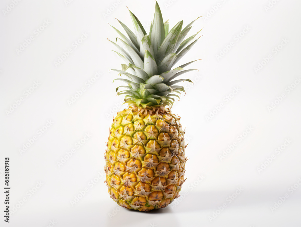 Pineapple Studio Shot Isolated on Clear Background, Food Photography, Generative AI Pineapple Studio Shot Isolated on Clear Background, Food Photography, Generative AI