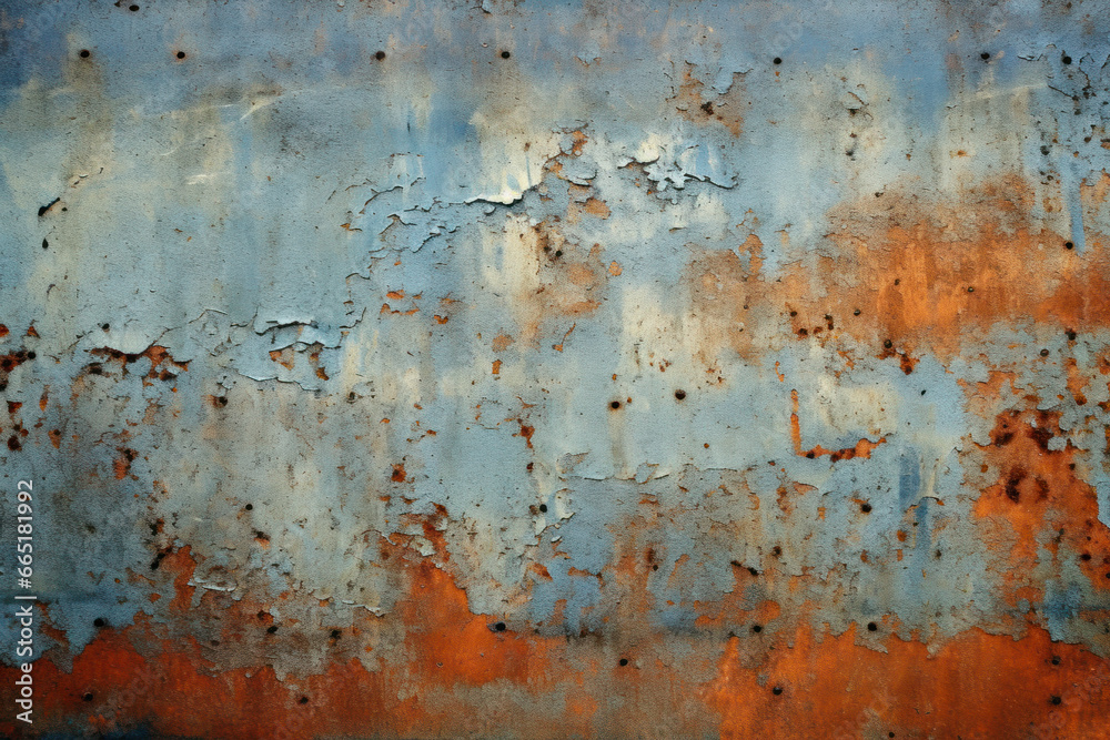 Peeling paint tin background