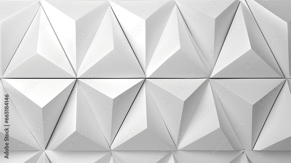 Fototapeta premium Abstract white triangle background