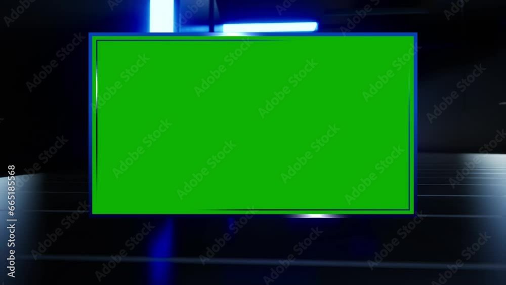 Background for TV news broadcast with green screen. Virtual studio with green screen Background for TV news broadcast with green screen. Virtual studio with green screen