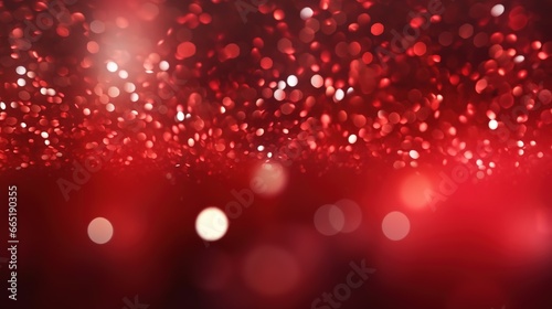 Abstract Bokeh Red Glitter Background 