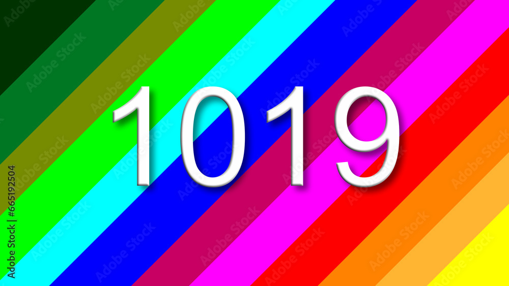 1019 colorful rainbow background year number 1019 colorful rainbow background year number