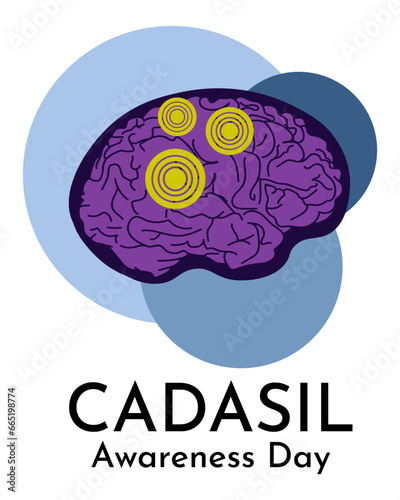 CADASIL Awareness Day, vertical poster for medical event, important date