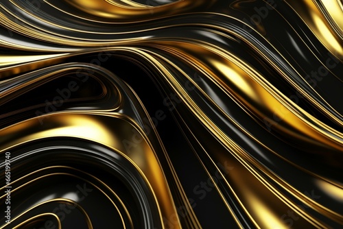 Abstract background in black and gold. Generative AI