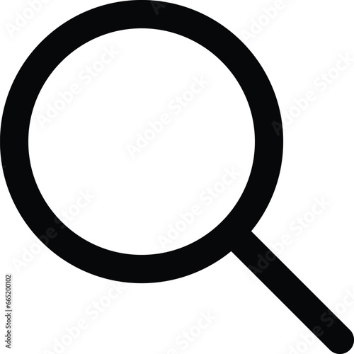 Search Icon - Simplistic Magnifying Glass Icon photo