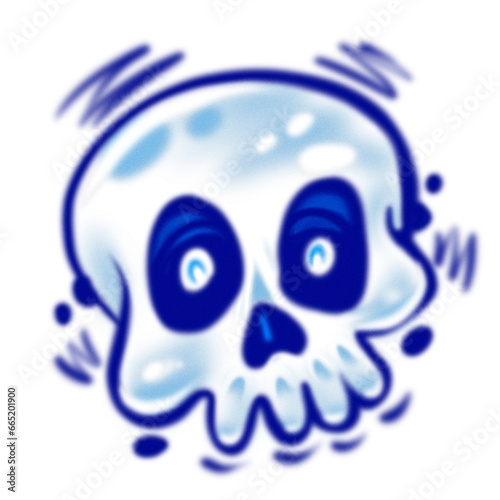 Fotografía Airbrush design vintage cute oldskool skull head for background lettering bootle